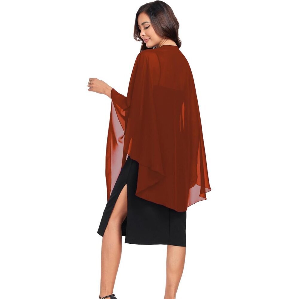 Women’s Chiffon Wedding Shawls Wraps Evening Bridal Party Cover Women’s - Picture 6 of 6